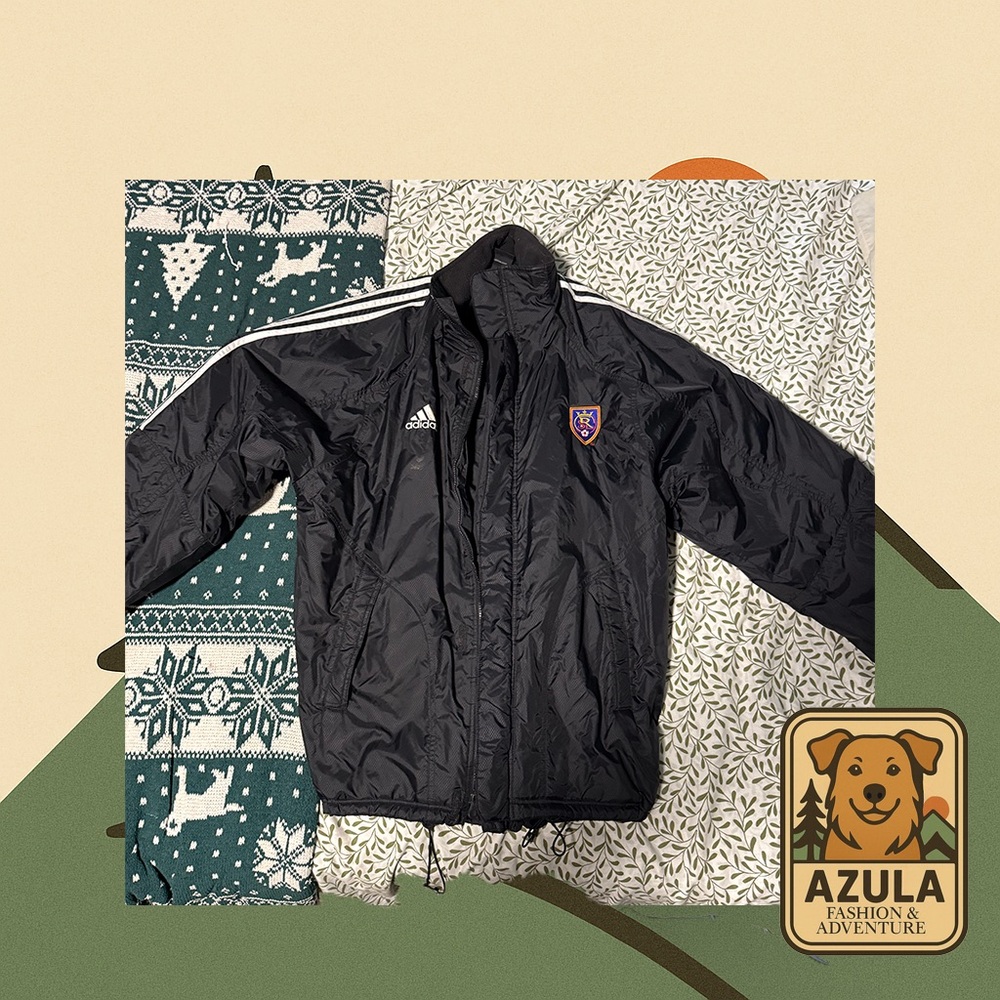 Vintage Adidas Real Salt Lake Windbreaker | Size L | 3-Stripes Classic